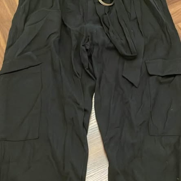 BRAND NEW women o’neill oneill leti cargo black pants with belt size 31 - Picture 3 of 4